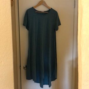Blue heathered Carly hi-low T-shirt dress
